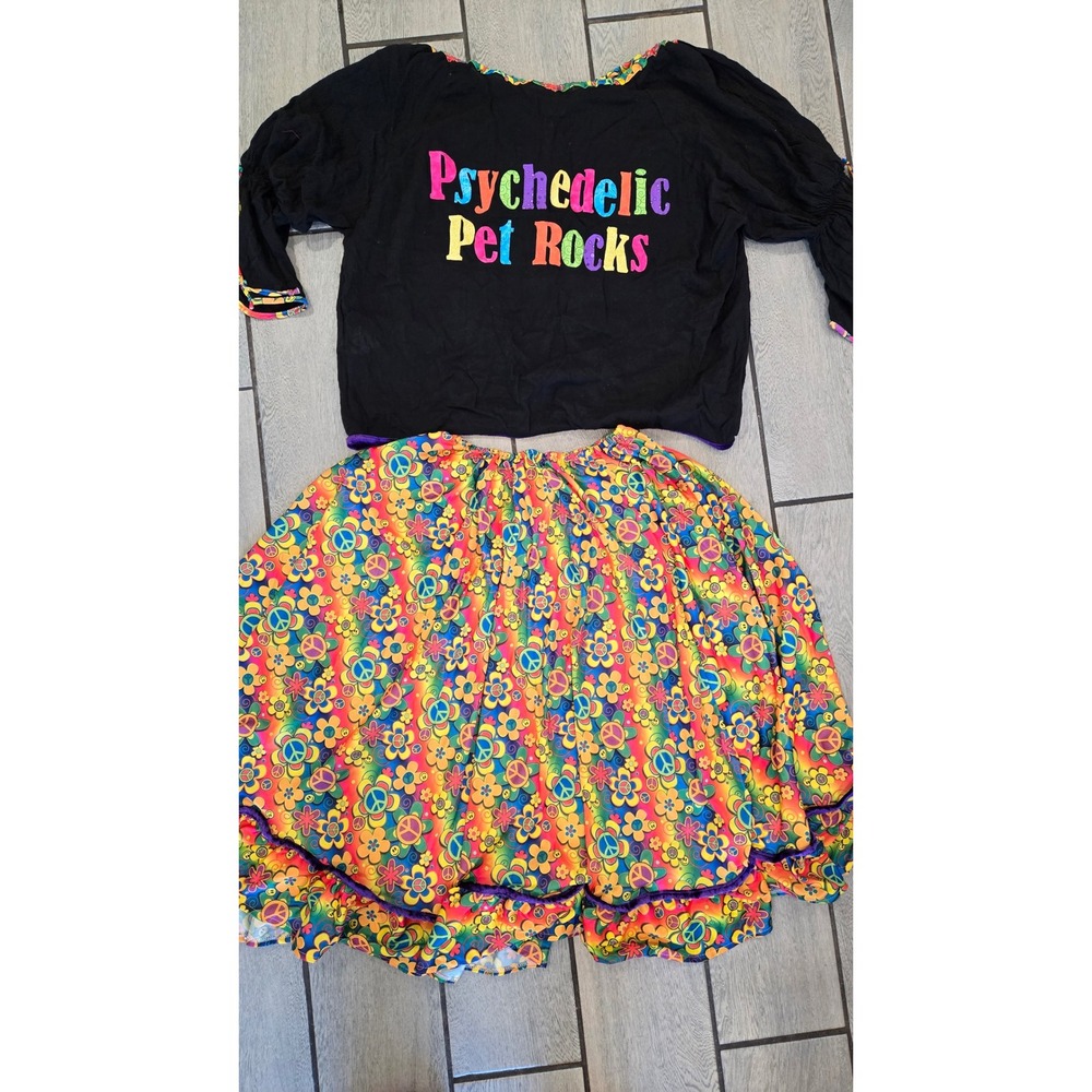 Forum Novelties Groovy Mamma Psychedelic Pet Rocks Hippie Costume‎ Plus Size